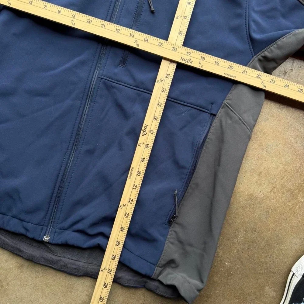 The North Face blue wind stopper fleece jacket size L